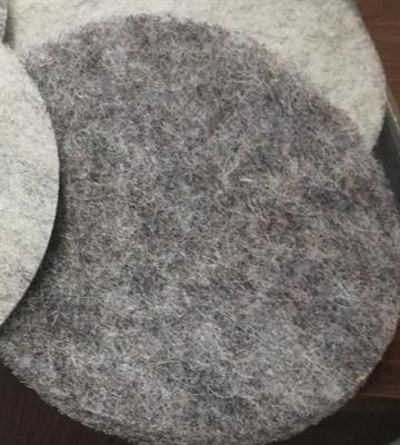 HAIR FELT Ø 165 6,5 HEAVY GRAIN